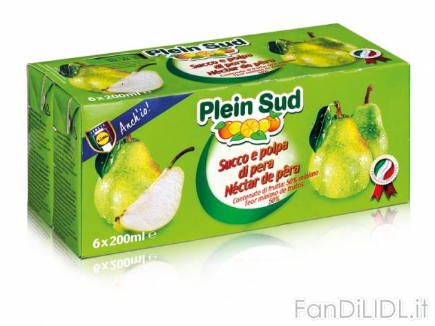 Succo e polpa di pera , prezzo 0,75 &#8364; per 6x 200ml, € 0,63/l EUR. 
- ...