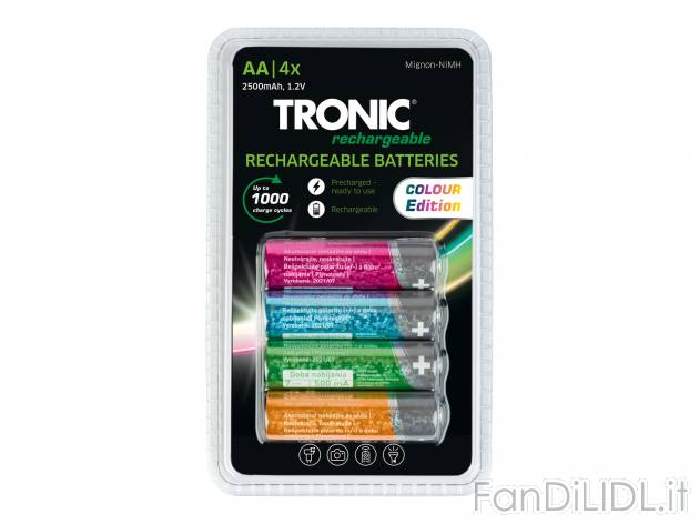 Batterie ricaricabili Tronic, prezzo 4.99 &#8364; 
4 pezzi 
- Gi&agrave; ...