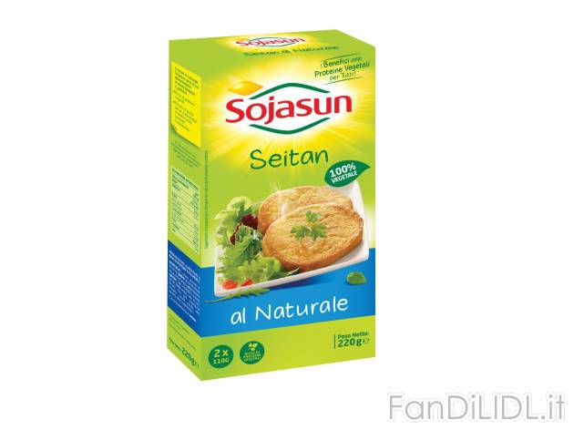 Seitan al naturale , prezzo 2.55 &#8364; per 220 g confezione 
-  100% vegetale