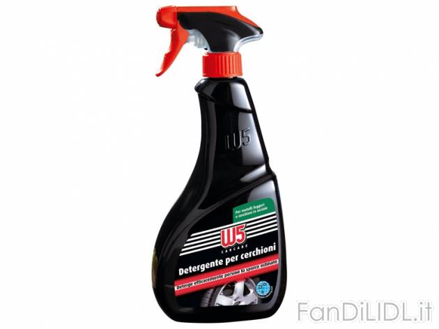 Detergente auto per cerchi e moscerini W5, prezzo 1,49 &#8364; per 750 ml 
- ...