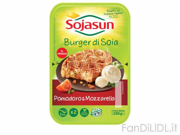 Burger di Soia , prezzo 2.65 &#8364; per 200 g confezione 
- Nei gusti spinaci ...