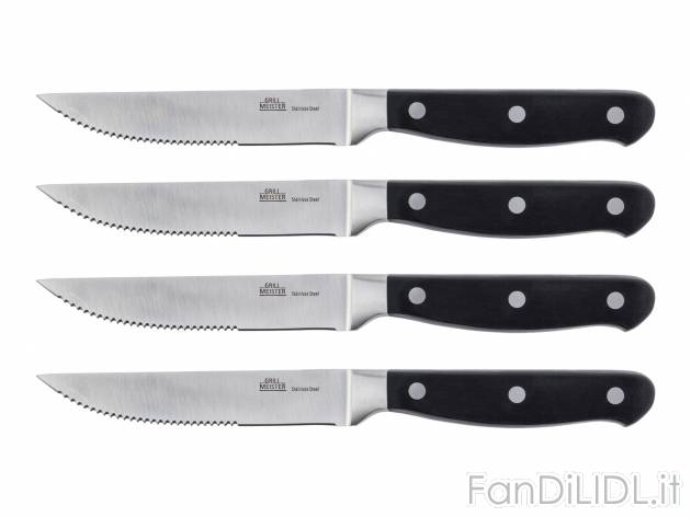 Set coltelli da bistecca Grill-meister, prezzo 9.99 &#8364; 
4 pezzi
Caratteristiche

- ...
