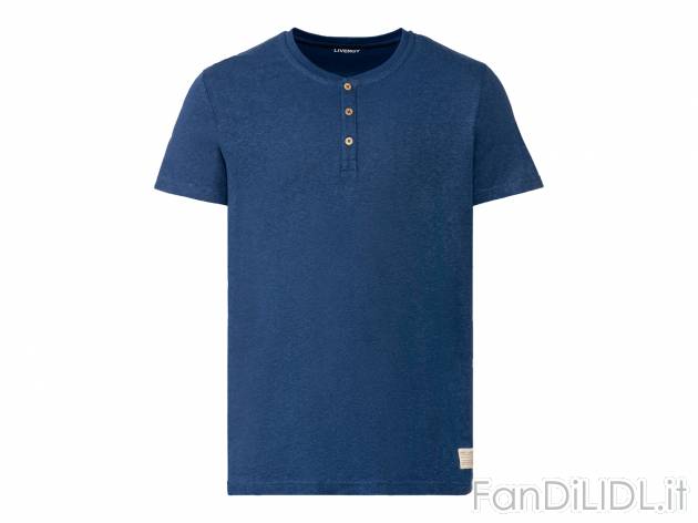 T-Shirt in canapa da uomo Livergy, prezzo 7.99 &#8364; 
Misure: S-XL 
- Con ...