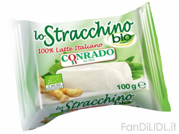 Stracchino Bio , prezzo 0,79 &#8364; per 100 g, € 7,90/kg EUR. 
- 100% latte ...