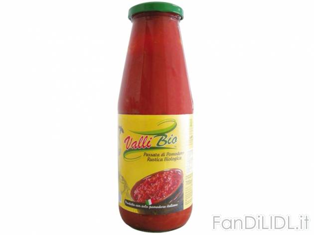 Passata di pomodoro biologico , prezzo 0,69 &#8364; per 700 g, € 0,99/kg EUR. ...