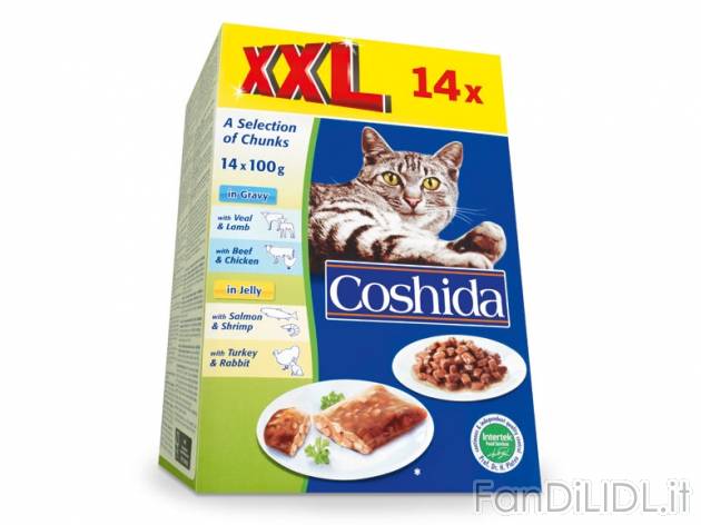 Bocconcini per gatti , prezzo 2,99 &#8364; per 1400 g, 1 kg = 2,14 EUR. 
- ...