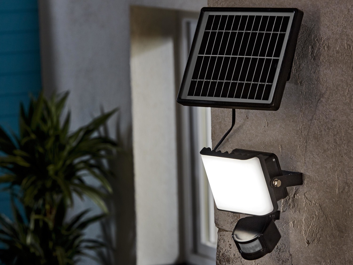 Faro LED ad energia solare con sensore di movimento Livarno Lux, prezzo 29.99 &#8364; ...
