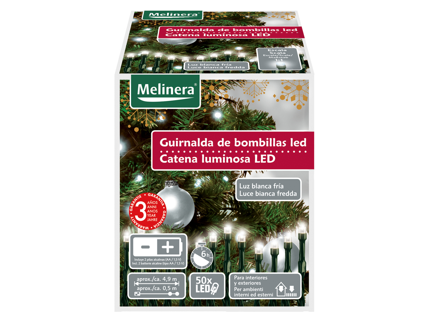 Catena luminosa LED a batteria Melinera, le prix 3.99 &#8364; 
- Per ambienti ...