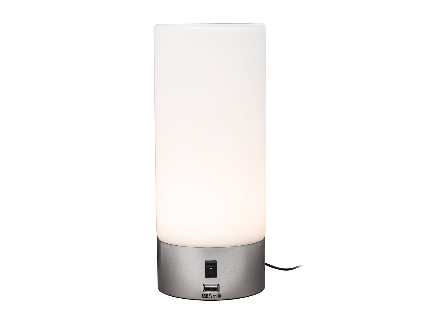 Lampada LED da tavolo con porta USB Livarno Lux, le prix 14.99 &#8364; 
- Paralume ...