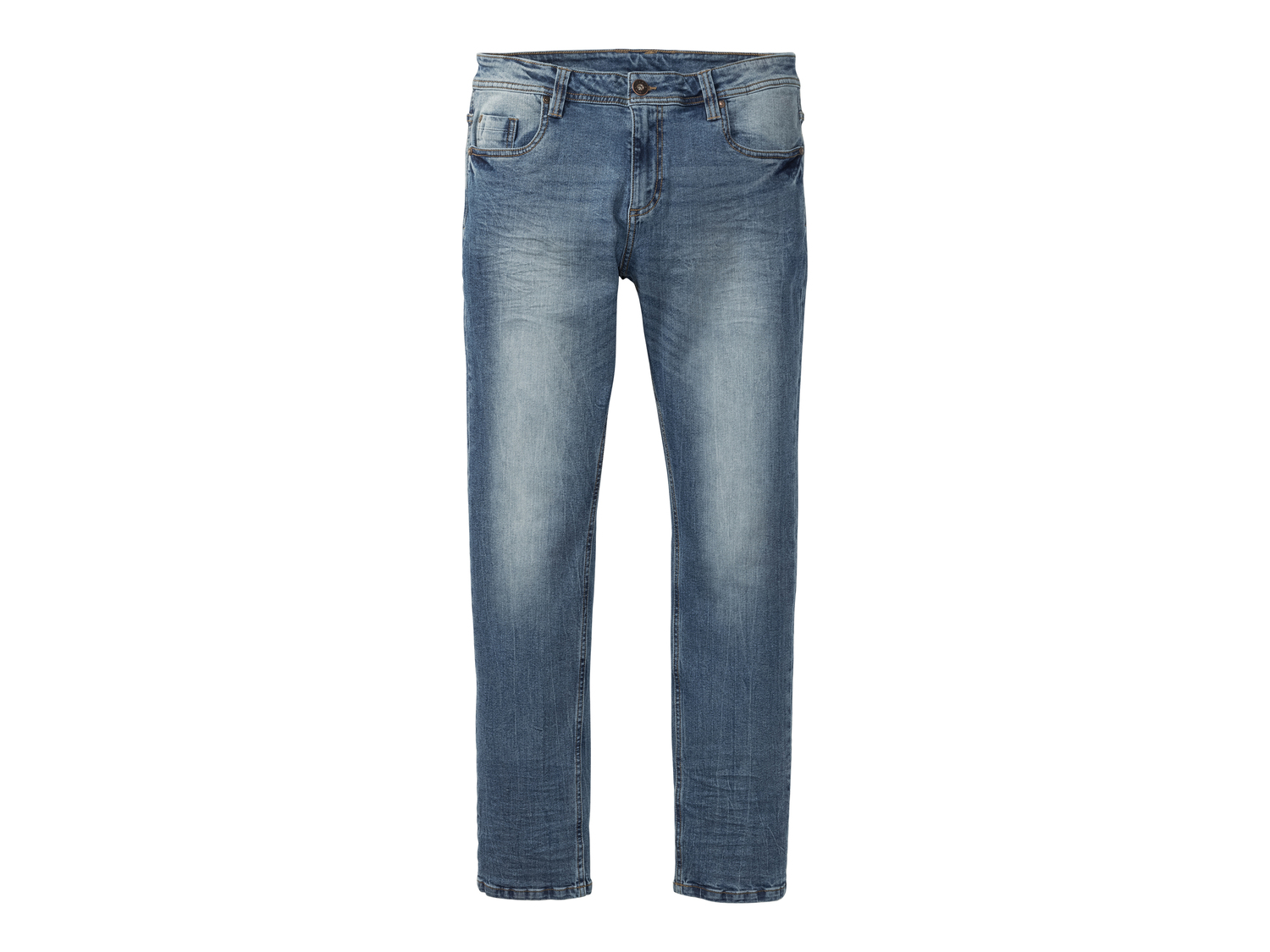 Jeans Slim Fit da uomo Livergy, prezzo 12.99 € 
Misure: 46-56 
- Rinforzo sulle ...