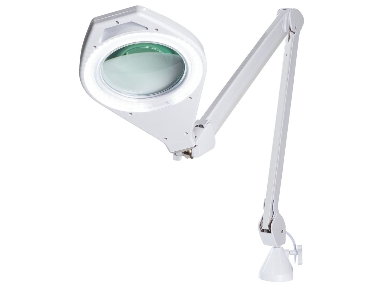 Lampada Da Tavolo Hq MAG-LAMP5WLED Con Lente Di Ingrandimento | 60 LED E Lente In Vetro 10 Cm 3 Diottrie | Per Hobbistica, Lettura E Lavori Di Precisione