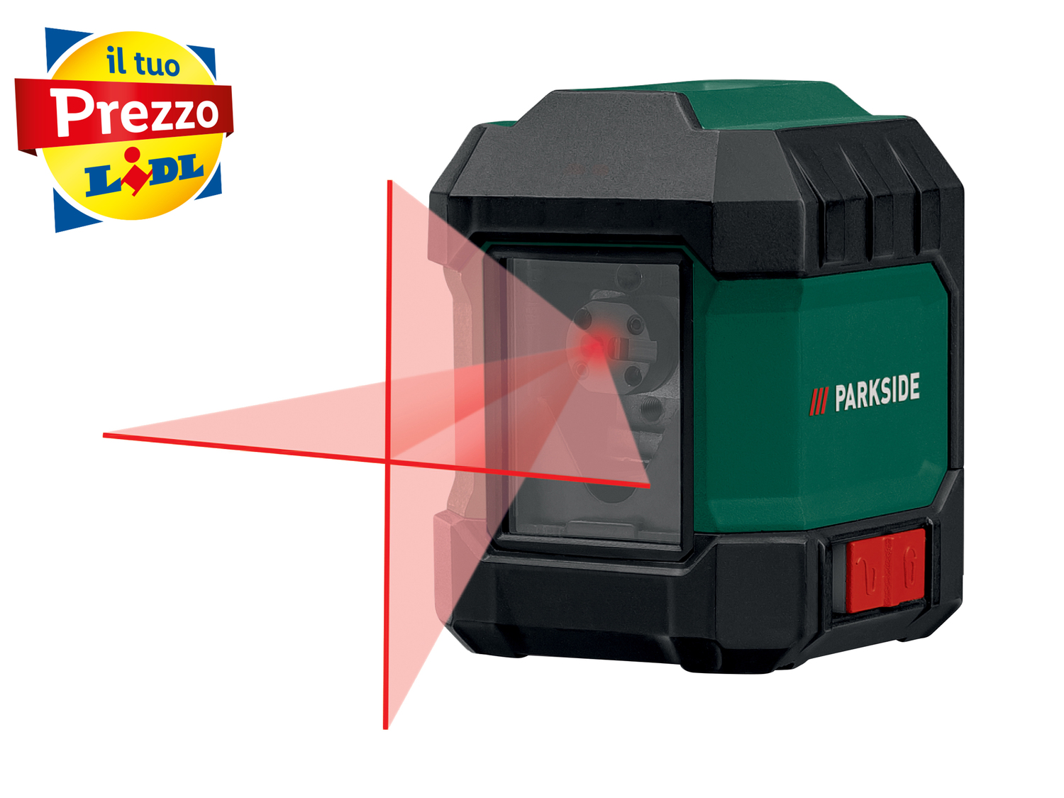 Livella laser a croce con morsetto Parkside, prezzo 24.99 € 
- 2 modalità di ...
