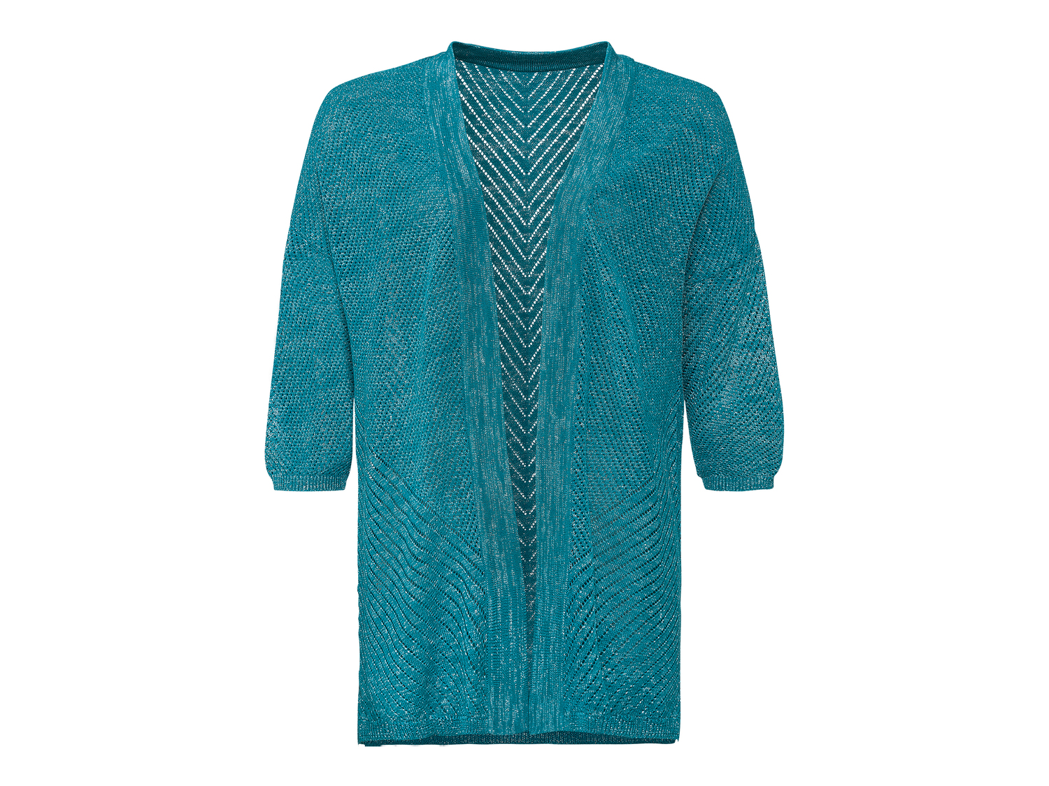 Cardigan Lungo Donna A Doppia Tasca, Maxi Maglia A Treccia, Nero Taglia XL, Da Casual A Elegante
