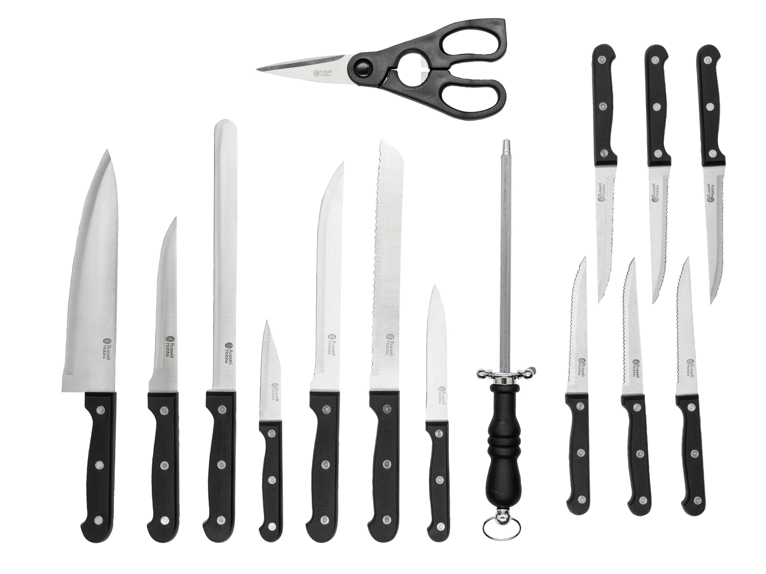 Set coltelli con ceppo Russell Hobbs, prezzo 29.99 &#8364; 
Set da 16 coltelli
- ...