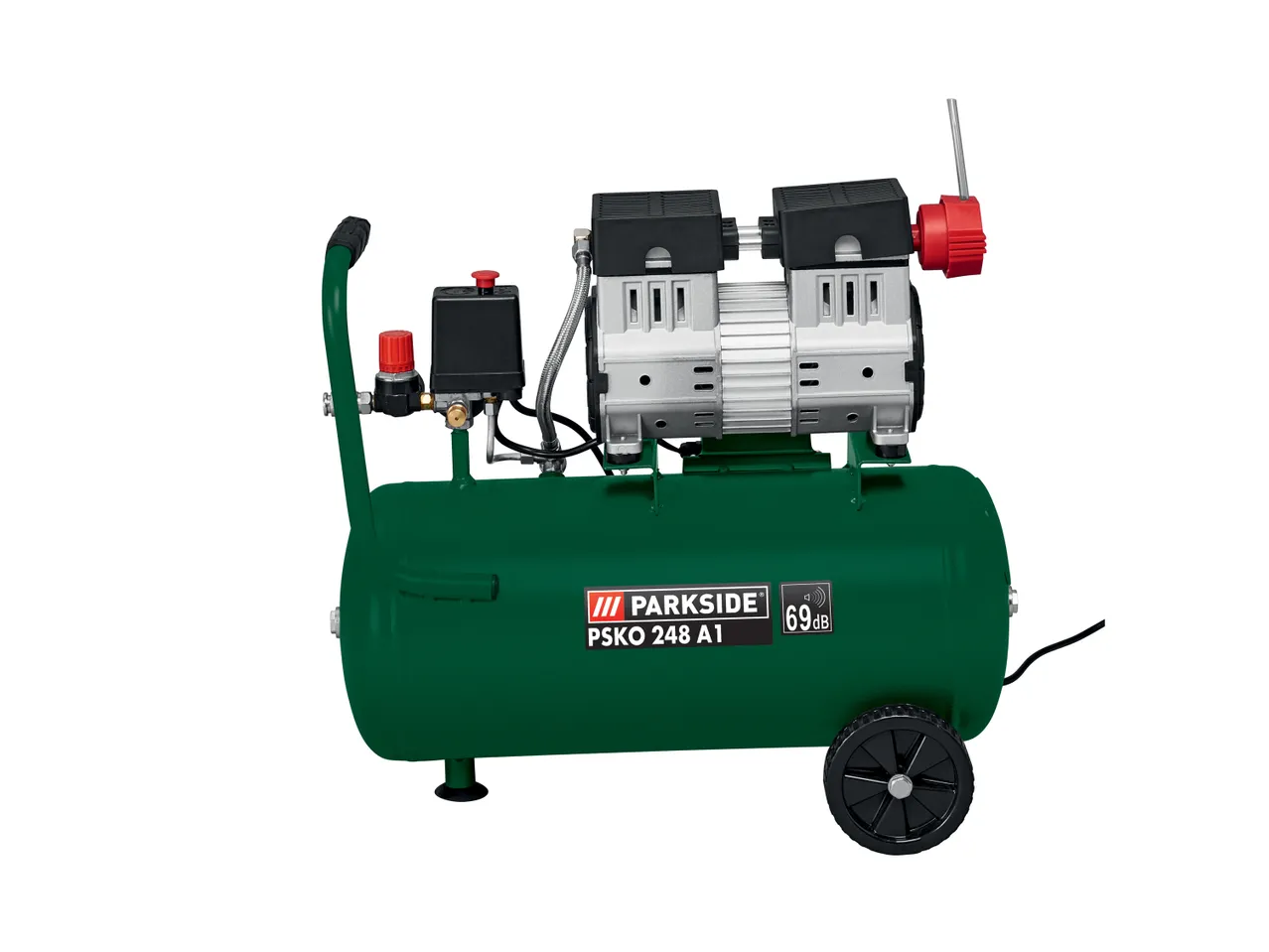 Compressore Parkside, prezzo 129 EUR 
Compressore 24L 
- Motore a 2 cilindri silenzioso* ...