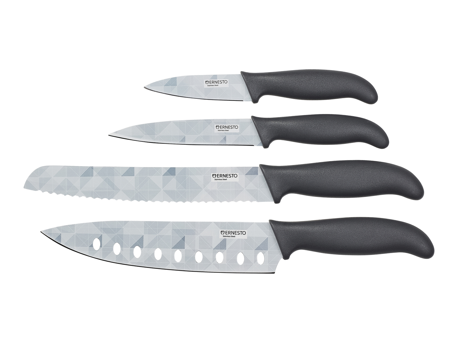 Set coltelli Ernesto, prezzo 8.99 &#8364; 
4 pezzi 
- Lame in acciaio inossidabile ...