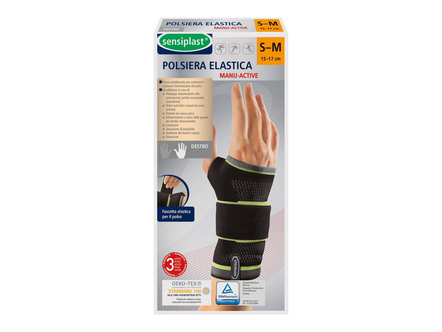 Polsiera elastica Sensiplast, prezzo 6.99 € 
- Fascia stabilizzante per sostenere ...