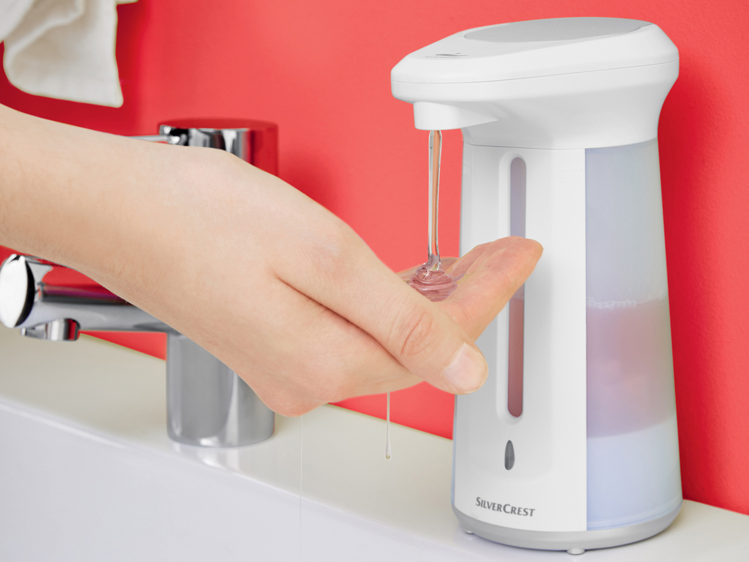 Dispenser automatico per sapone Silvercrest, prezzo 7.99 &#8364; 
- Con sensore ...