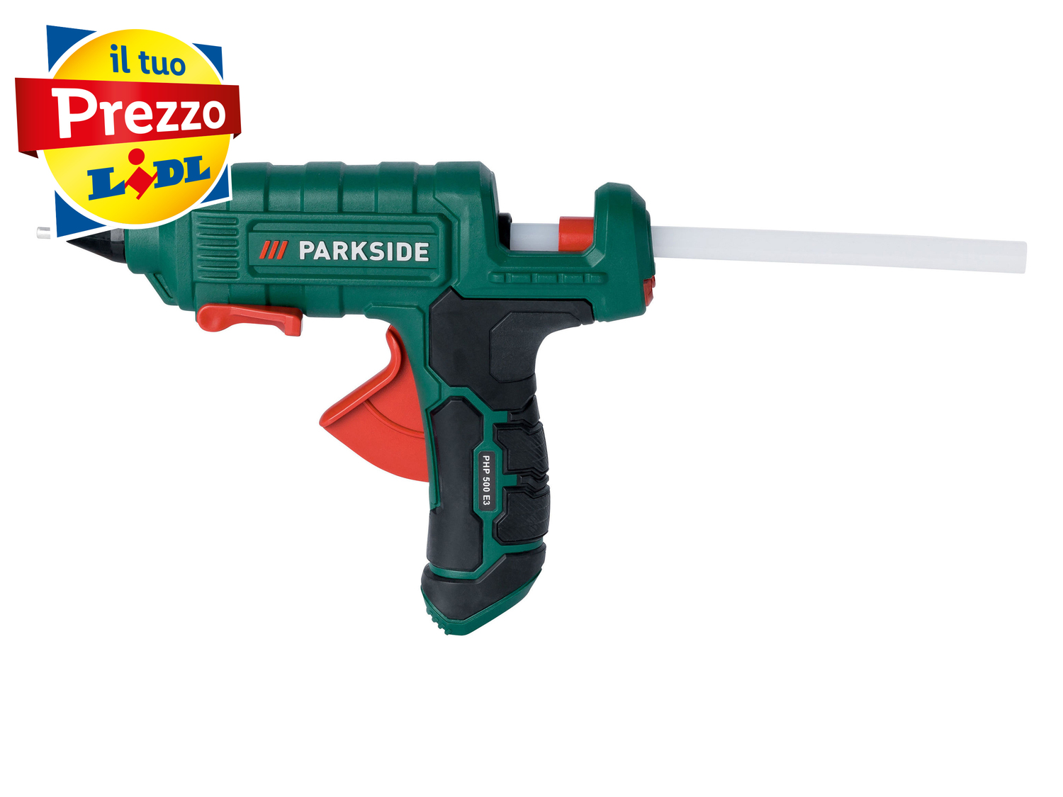 Pistola per colla a caldo Parkside PHP 500 E3, prezzo 8.99 € 
- Utilizzabile ...