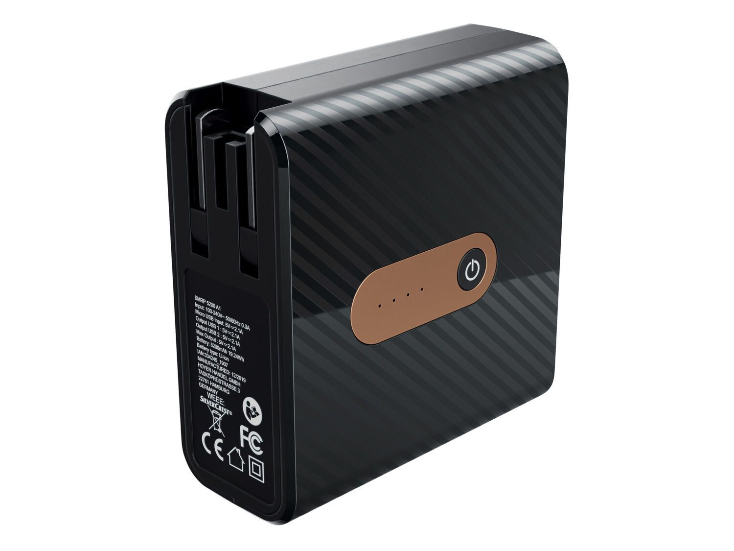 Caricabatterie da viaggio con powerbank Silvercrest SMRP 5200 A1, prezzo 17.99 € ...