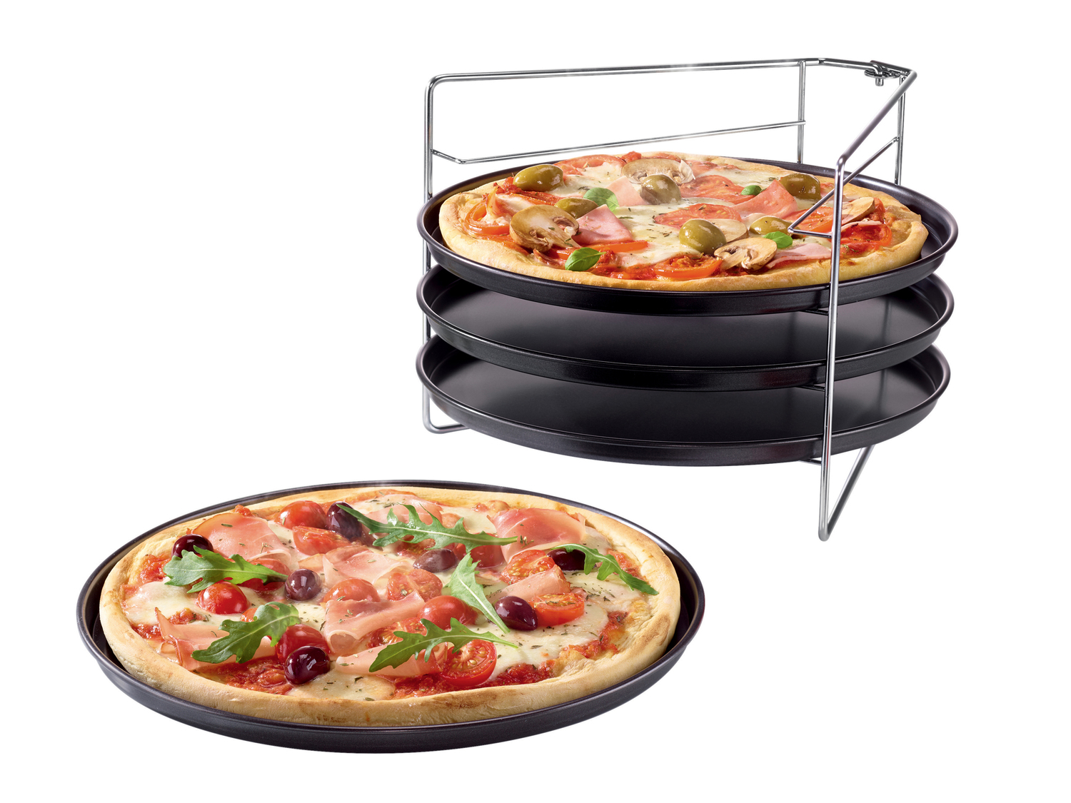 Set teglie per pizza con supporto Zenker, prezzo 9.99 &#8364; 
5 pezzi 
- Per ...