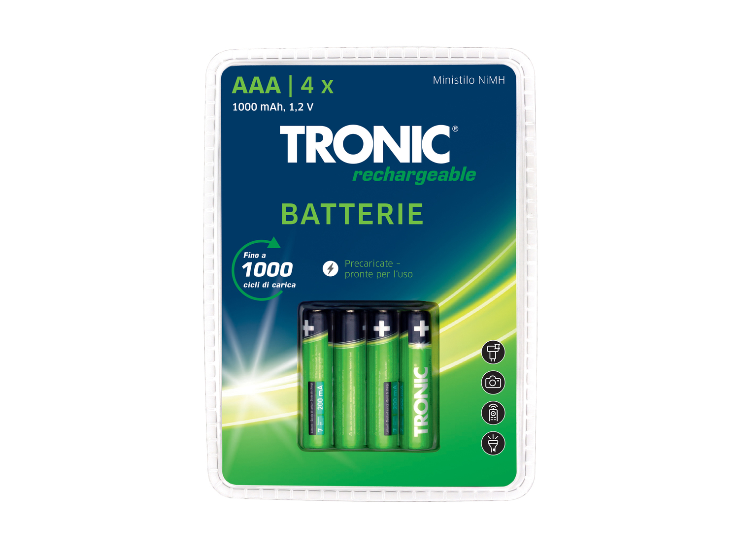 Batterie ricaricabili Tronic, prezzo 3.99 &#8364;  
4 pezzi
Caratteristiche
