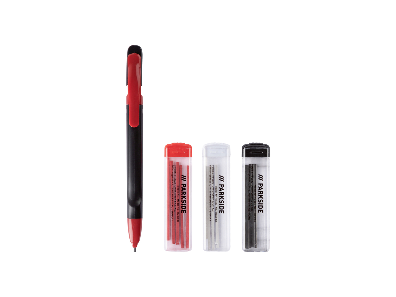 Set 7 Matite Da Carpentiere Gialle Con Temperamatite E Portapenne – 17,5 Cm, Per Falegnami E Artigiani
