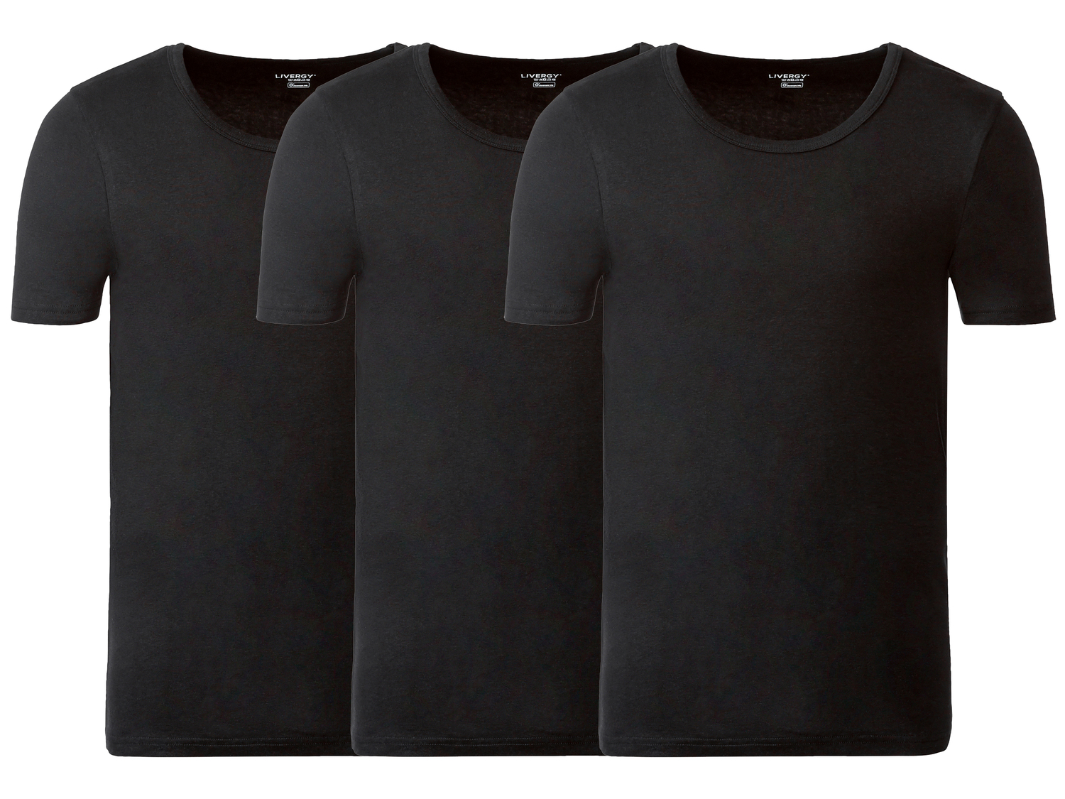 T-shirt intima da uomo Livergy, prezzo 11.99 &#8364; 
3 pezzi - Misure: M-XL ...