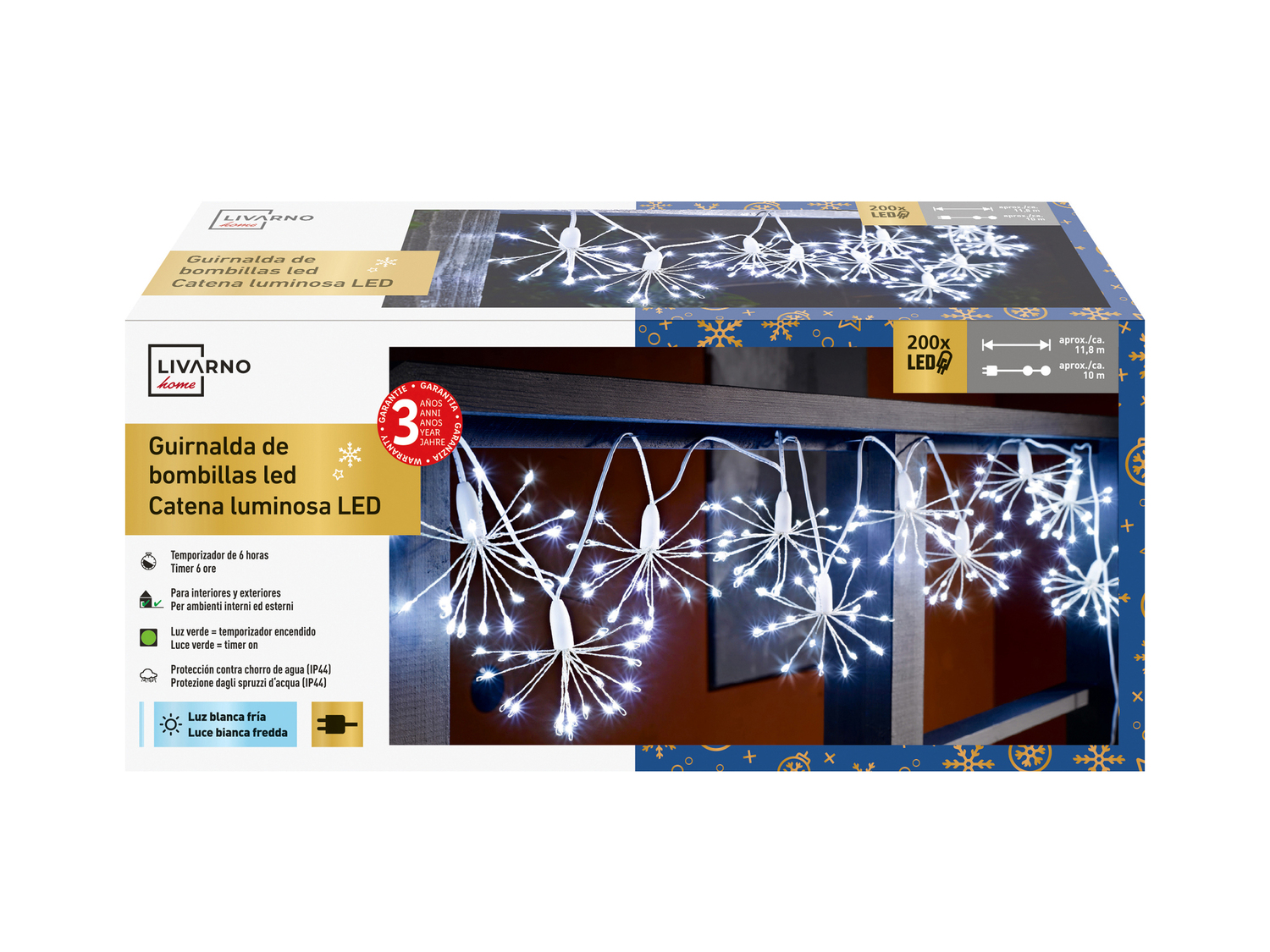 Luci natalizie 200 LED Livarno, prezzo 11.99 &#8364; 
- Per ambienti interni ...