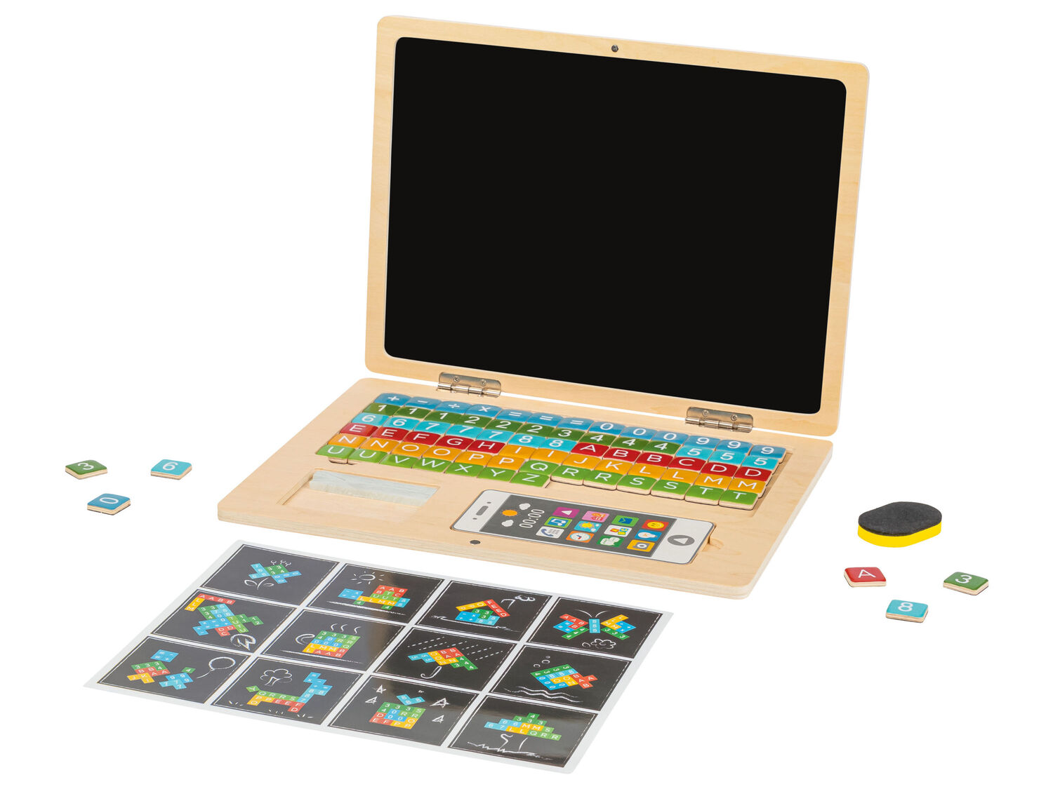 Calendario magnetico o computer in legno per bambini Playtive, prezzo 9.99 € 
- ...