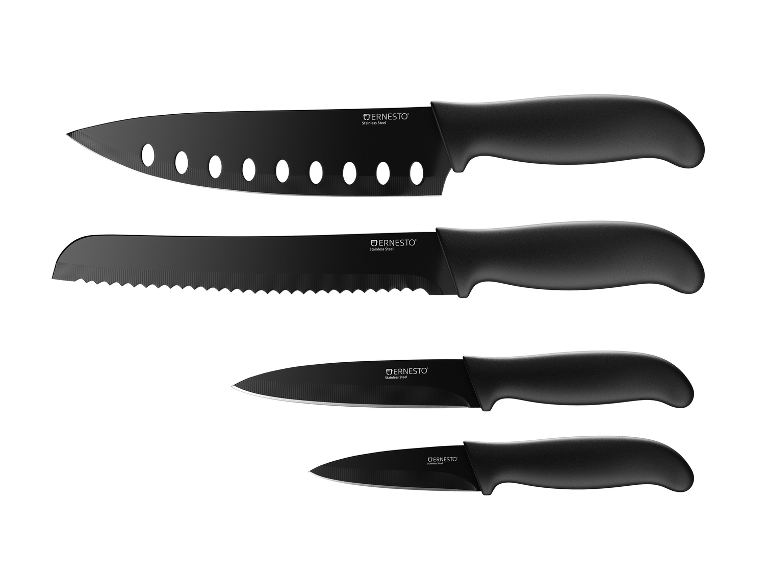 Set coltelli Ernesto, prezzo 9.99 &#8364; 
4 pezzi 
- Coltello per pane, da ...