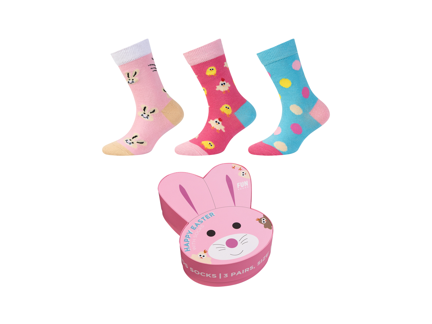 Calzini da bambini Fun-socks, prezzo 6.99 &#8364; 
3 paia - Misure: 23-34 
- ...