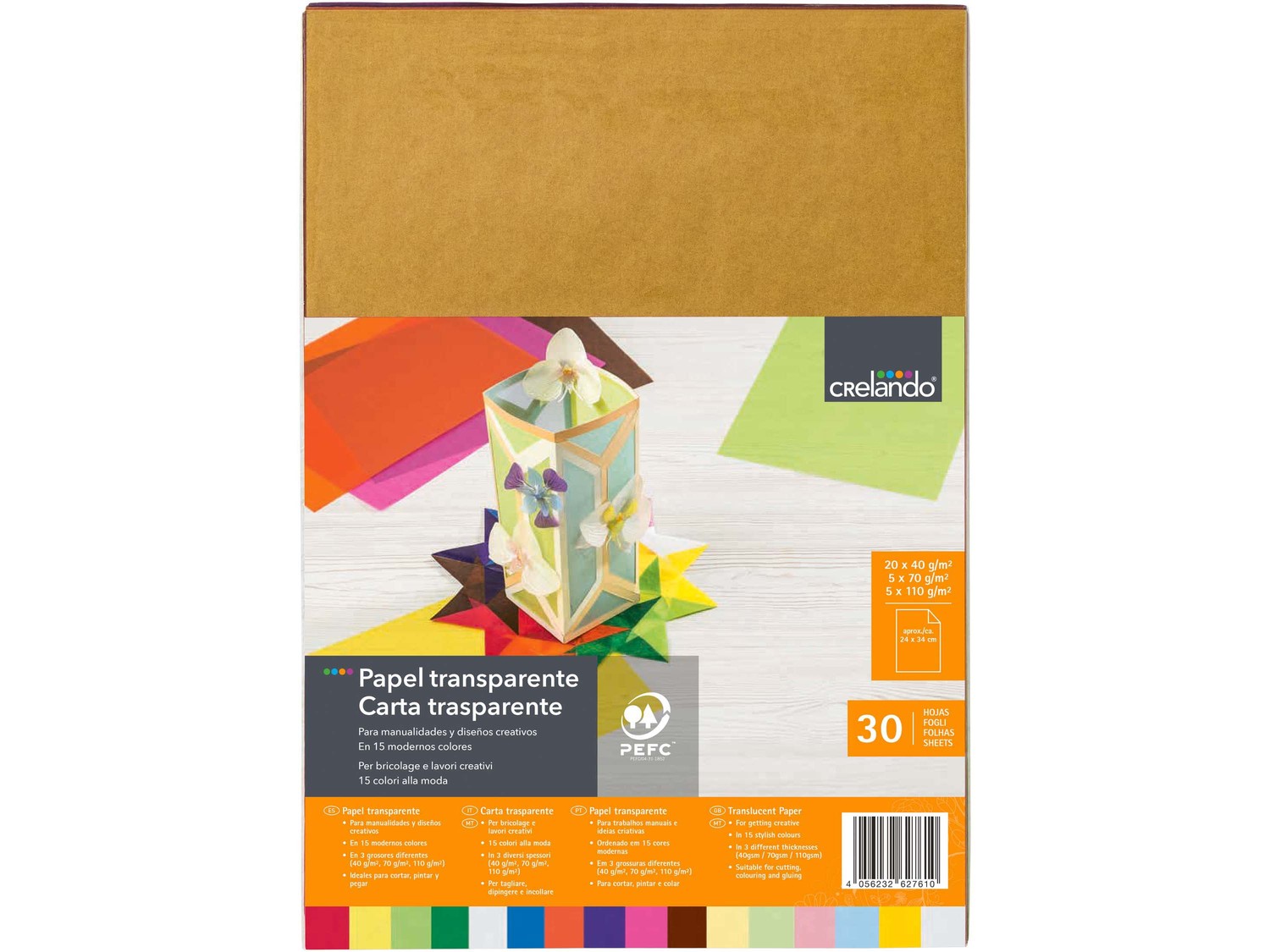 Blocco carta/cartoncini colorati o carta trasparente Crelando, prezzo 2.49 &#8364; ...