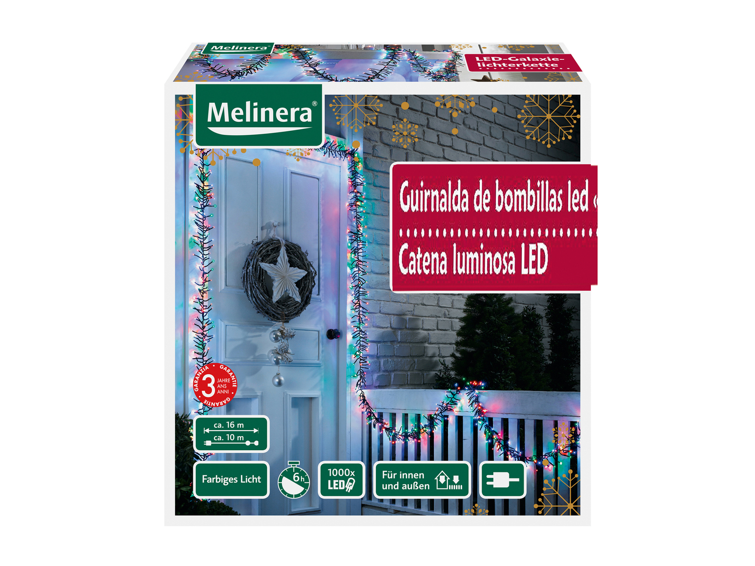 Catena luminosa 1000 LED Melinera, le prix 29.99 &#8364; 
- Per ambienti interni ...
