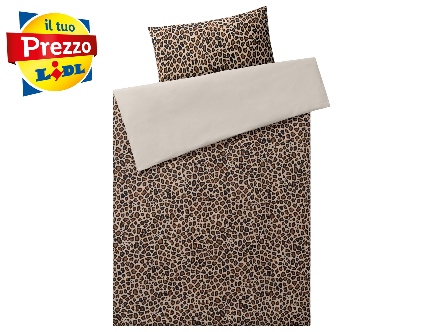 CapitanCasa Parure Copripiumino Singolo 100% Cotone Con Fantasia Zebrata – 155x200 Cm + Federa