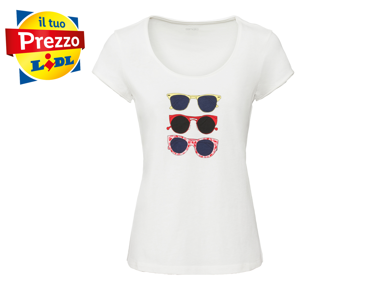 T-shirt da donna Esmara, prezzo 3.99 € 
Misure: S-L 
- 
In puro cotone
Prodotto ...