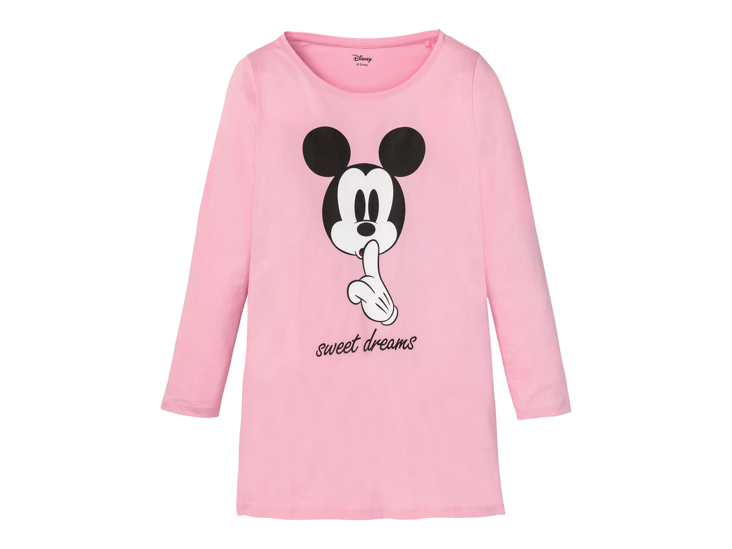 Maxi t-shirt da notte per donna Dumbo, Wonder Woman, Mickey Mouse Pink Oeko-tex, ...