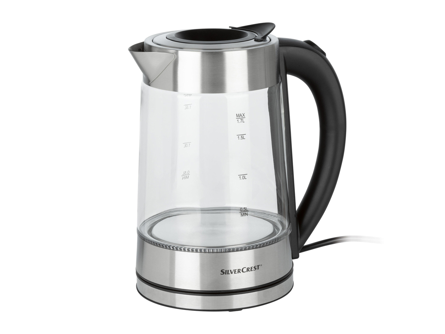 Bollitore Elettrico In Vetro BASS POLSKA 1,7L: 2200W, Filtro Anticalcare E Luce LED, Senza BPA