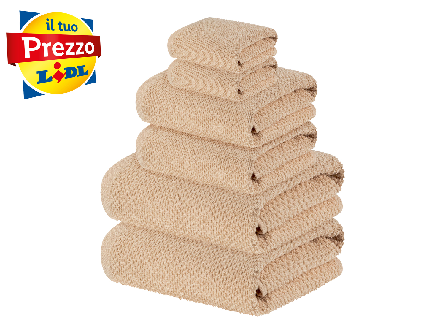 Set asciugamani Livarno, prezzo 8.99 &#8364; 
6 pezzi 
- Puro cotone
- 2 teli ...