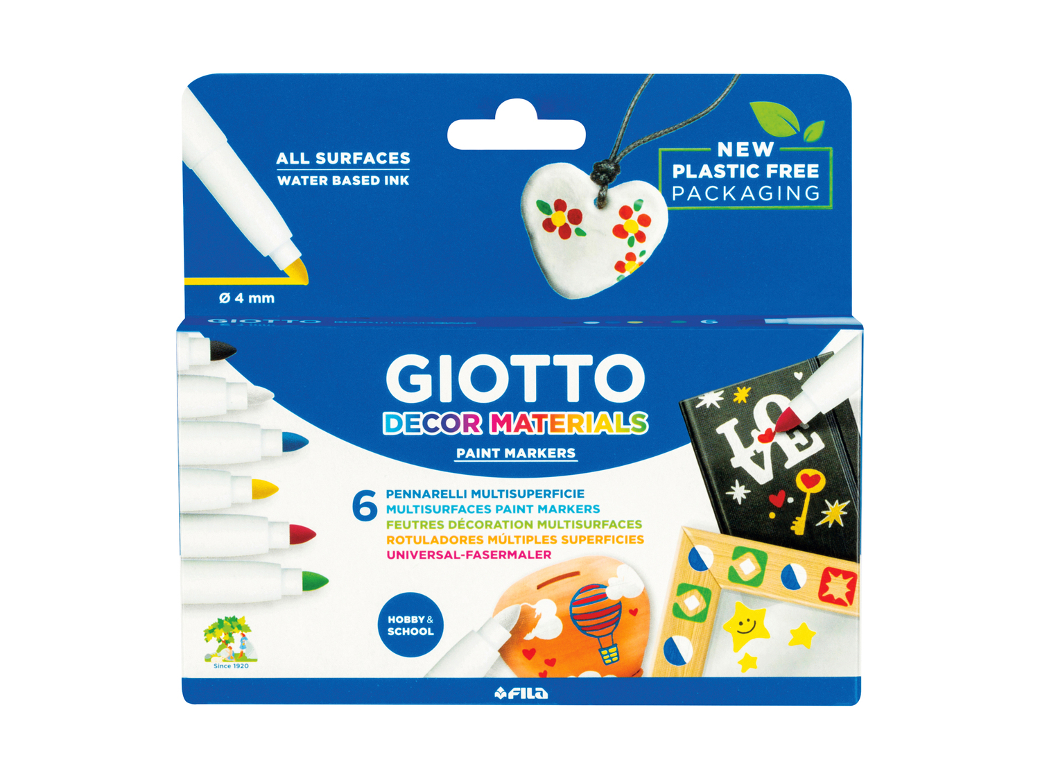 Pennarelli per decorare o per tessuti Giotto, prezzo 5.99 &#8364; 
6 o 8 pezzi
Caratteristiche
 ...