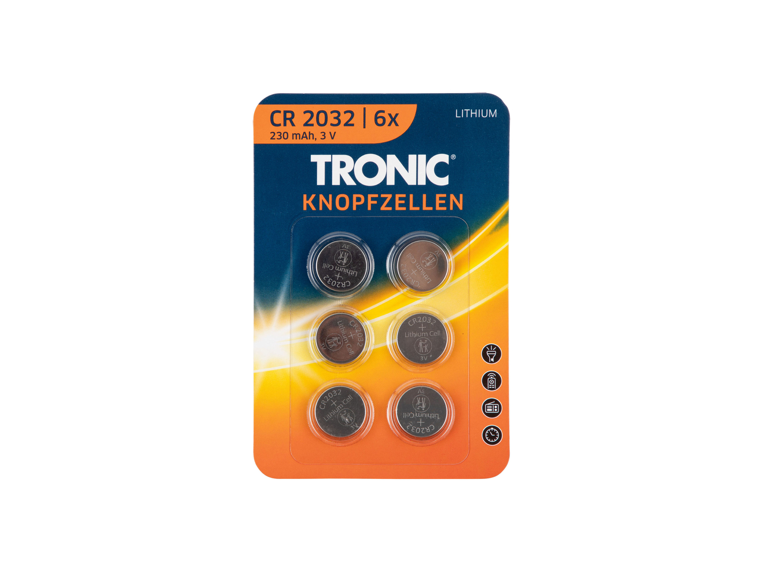 Batterie a bottone Tronic, prezzo 1.49 &#8364;  
6 pezzi
Caratteristiche