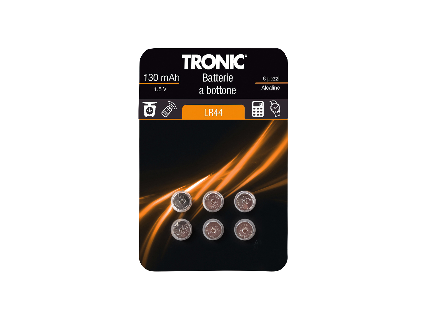Batterie a bottone Tronic, prezzo 1.49 € 
6 pezzi 
- Alcaline o al litio
- ...