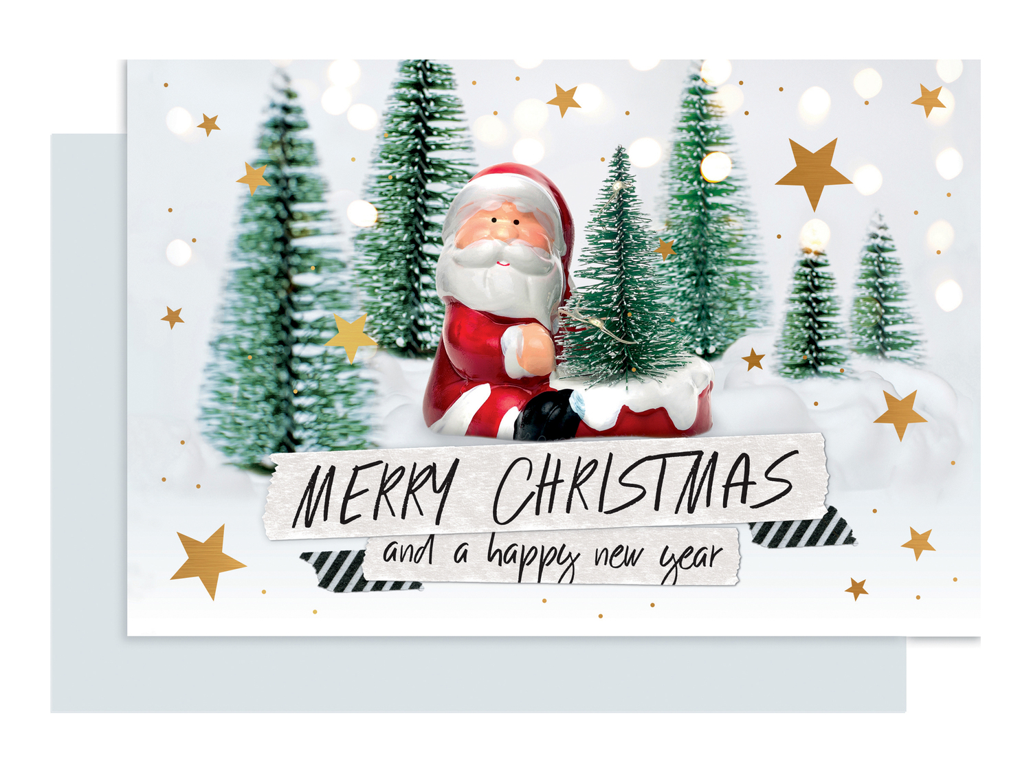 Second Ave Auntie - Biglietto Di Auguri Natalizio Con Albero Di Natale E Busta Inclusa - Carta Di Lino 350g/m²