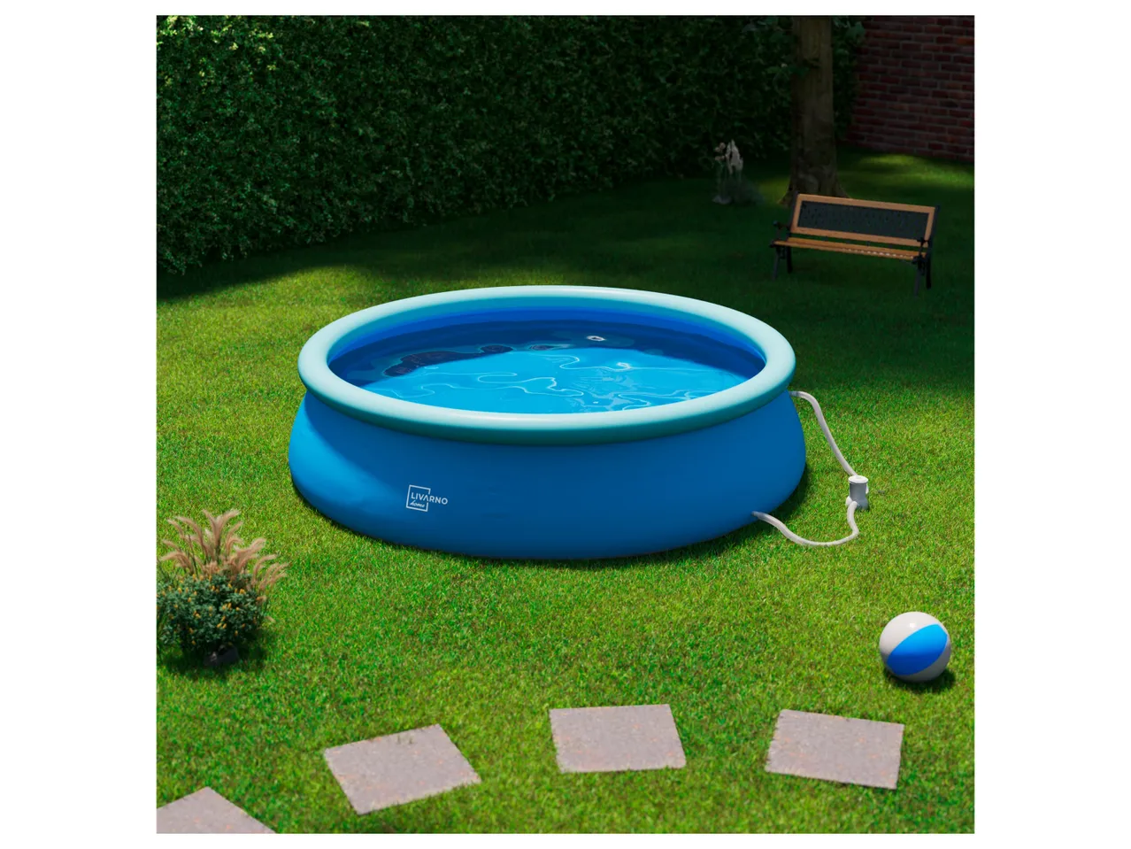 Piscina gonfiabile con pompa a filtro , prezzo 59 EUR